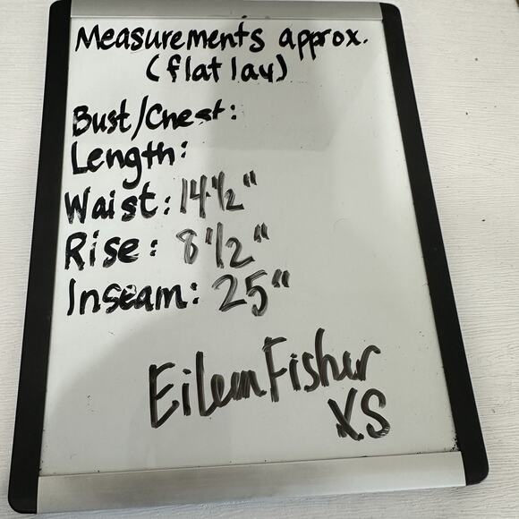 Eileen Fisher Pants Women XS Black Pull On Wide Leg Cropped Organic Cotton Knit - Picture 10 of 10